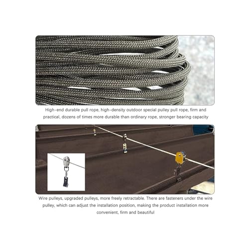 Auvent rétractable à vagues avec protection solaire modulable pour toit de terrasse - 6