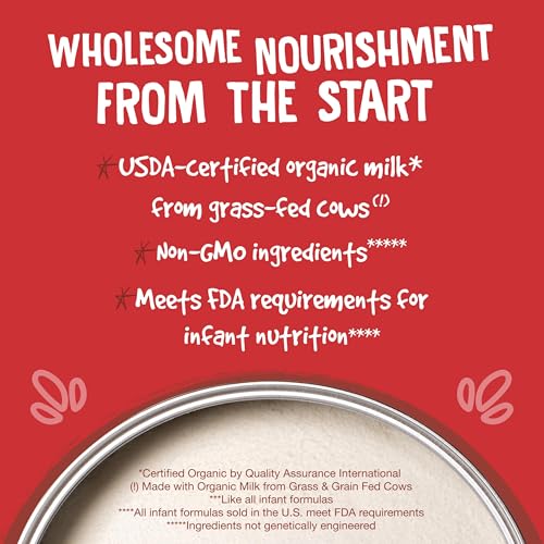 Image of Earth's Best Organic Baby Formula for Babies 0-12 Months, Powdered Dairy Infant Formula with Iron, Omega-3 DHA, and Omega-6 ARA, 32 oz Formula Container