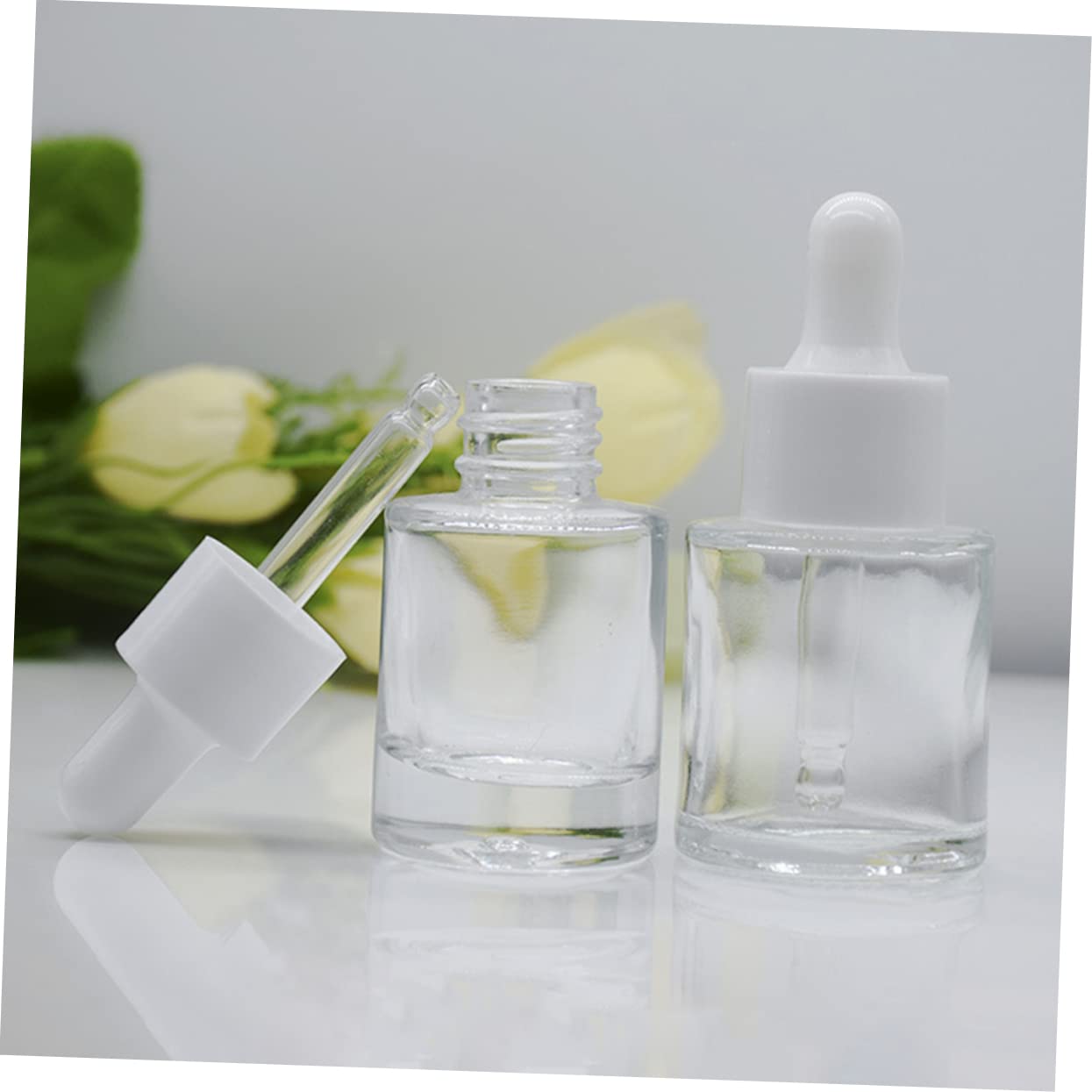 VICASKY Set da 20 Bottiglie Contagocce in Vetro da 15ml per Oli Essenziali e Cosmetici, Controllo Facile del Dosaggio e Chiusura Ermetica, per Conservare Oli per Barba e Chioma