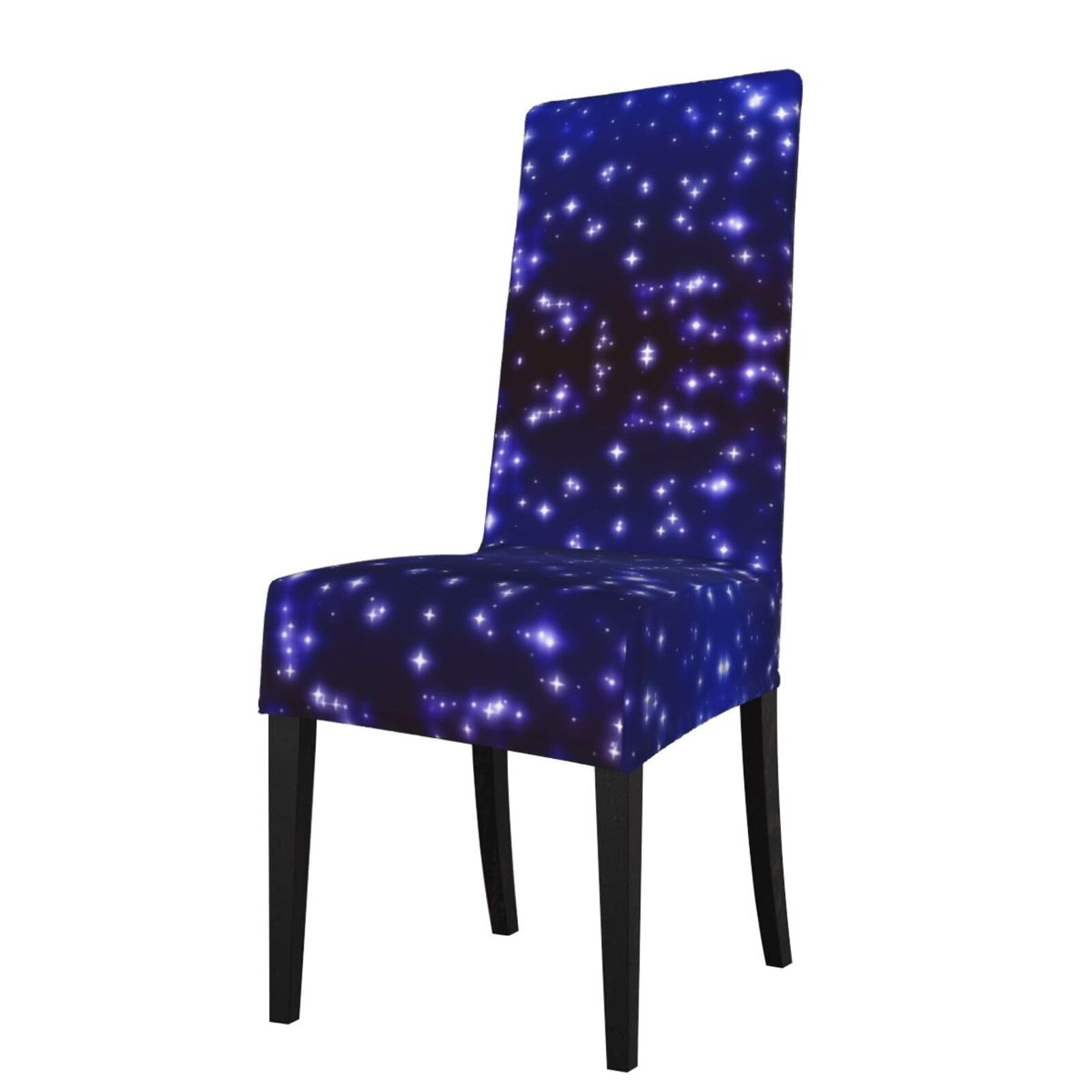 WHJDPP Bright Stars Prints Dining Chair Throw Covers – Stretchy & Wrinkle-Resistant Seat Layers for Home, Hotel, and Event Decor