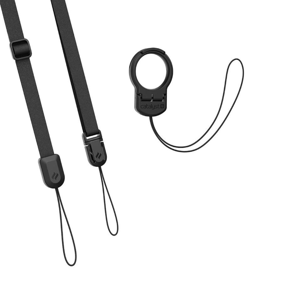 Catalyst The Out & About Crux Accessory for Cases (Neck Strap & Ring Stand) - Black
