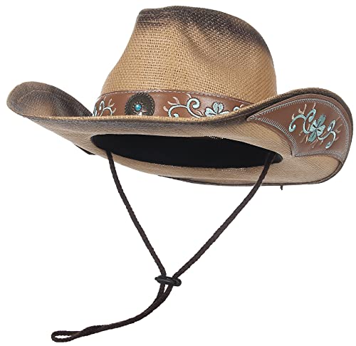 Chapeau cowboy paille anti-UV respirable pour vos festivals et plages