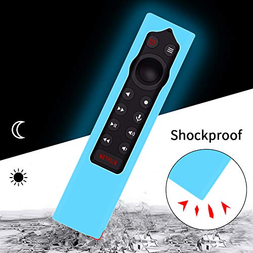 Protective Case Compatible for NVIDIA Shield Android TV Pro 4K HDR Streaming Media Player, Remote Controller Case With Shockproof Bumper Back Cover - Glowblue