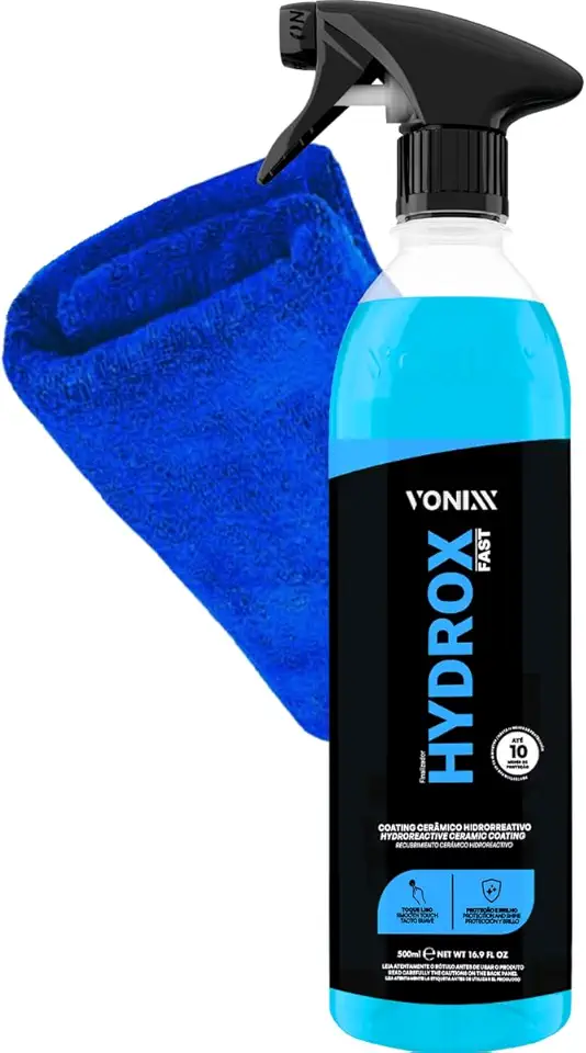 Hydroxx Fast Vonixx Ativação Sem Toque Coating Cerâmico Hidrorreativo + Pano Microfibra 40x40 js