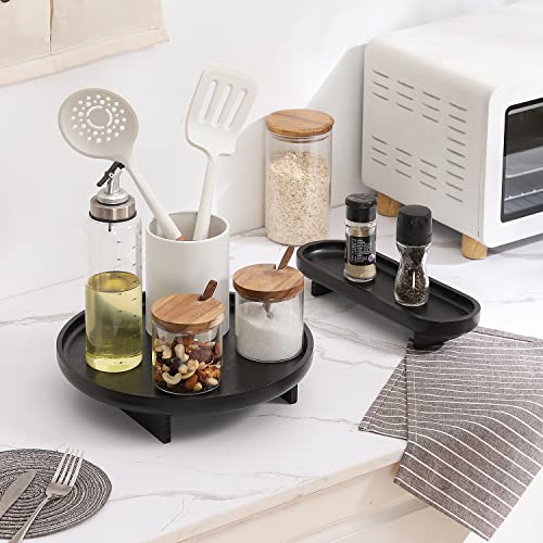 Black-Decorative-Trays-2-Pcs-Black-Trays-for-Coffee-Table-Black-Round-Wood-Tray-Black-Tray-for-Bathroom-Black-Vanity-Tray-Wood-Riser-for-Kitchen-Black-Coffee-Table-Tray-Decor-12-Inches Black Decorative Trays 2 Pcs Black Trays for Coffee Table Black Round Wood Tray Black Tray for Bathroom Black Vanity Tray Wood Riser for Kitchen Black Coffee Table Tray Decor 12 Inches