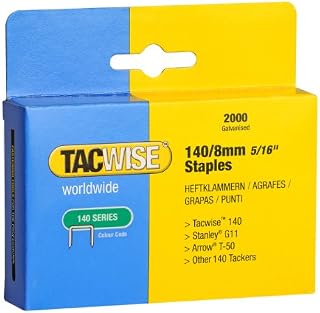 Tacwise 0349 Type 140 / 14 mm Heavy Duty Galvanised Staples, Pack of 2,000