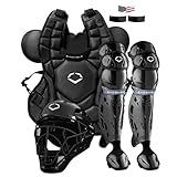 EvoShield SRZ-1™ Baseball Catcher’s Gear Kit- Black, Intermeidate