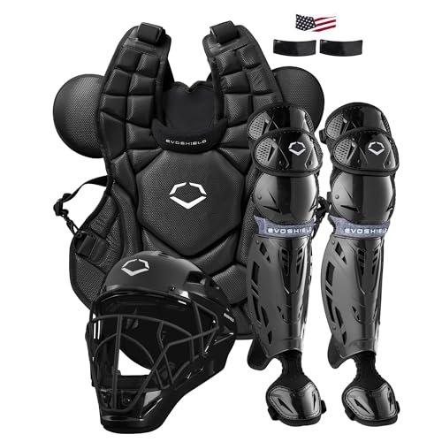 EvoShield SRZ-1™ Baseball Catcher’s Gear Kit- Black, Adult