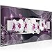 Produktbild Runa Art Wandbild Blumen Orchidee 1 Teilig 100 x 40 cm Modern Bild auf Vlies Leinwand Abstrakt Wohnzimmer Violett Lila 206412b