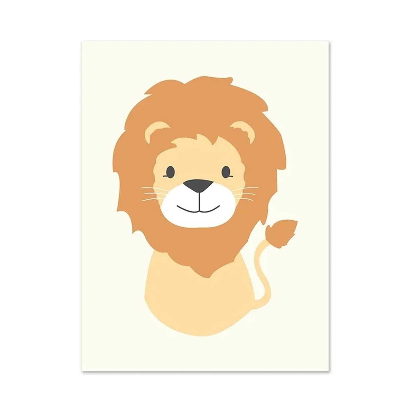 XENITE Wall Art Canvas Prints Canvas Painting Elephant Lion Zebra Giraffe Baby Animals Posters Prints Nursery Wall Art Children Pictures Nordic Kids Baby Room(F,40X50cm)