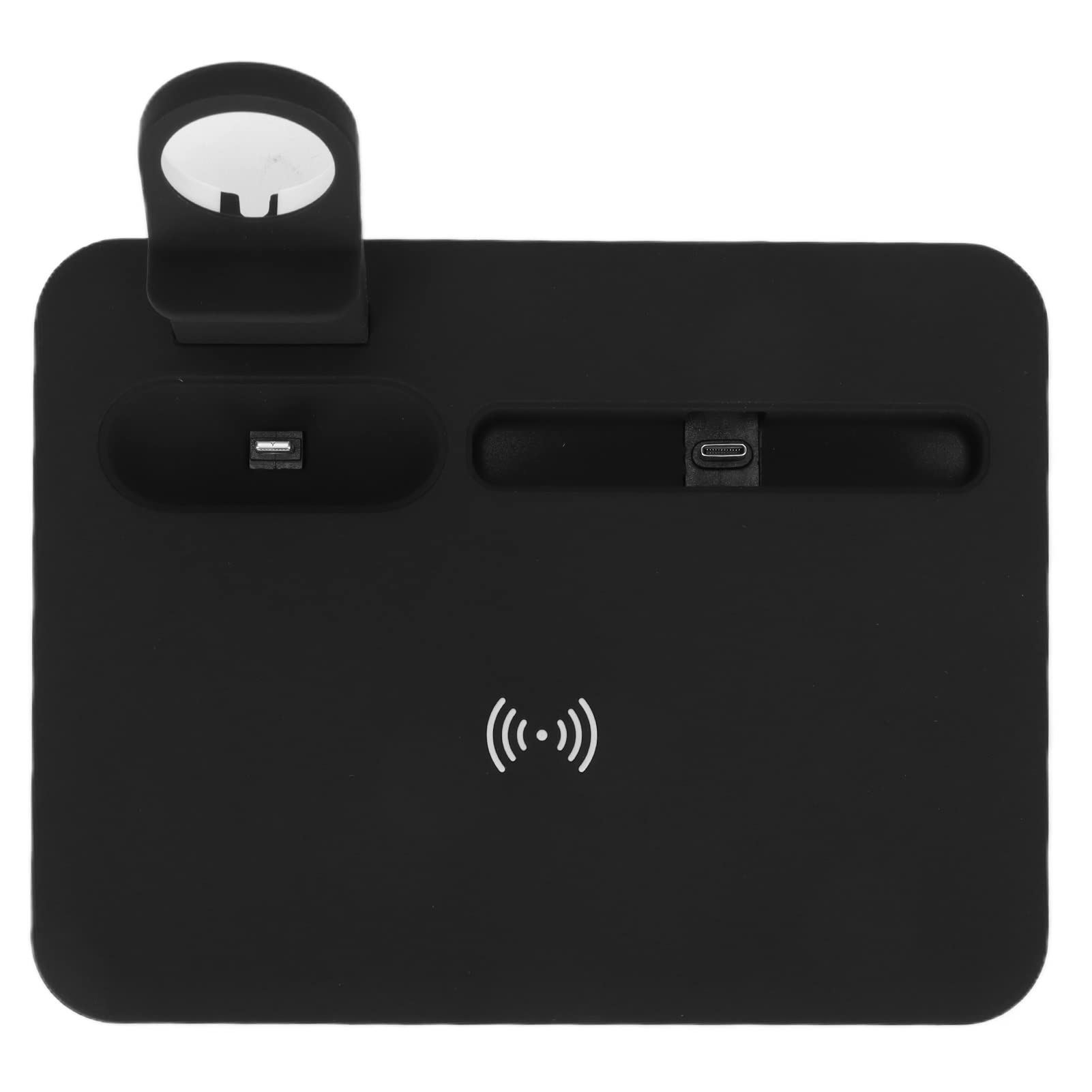 Caricabatterie Wireless 5 in 1 Stazione di Ricarica Rapida Portatile per Telefoni Cellulari Orologi Auricolari Design ABS