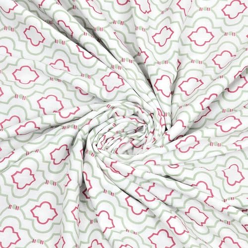 Image of BLOCKS OF INDIA Hand Block Printed Cotton Single Size Reversible Malmal Dohar for Summer (Brick Motifs)