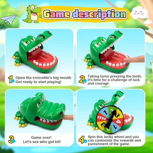 image for ALS AILISUO Upgraded Crocodile Teeth Dentist Game For Kids, Alligator 