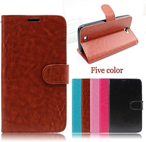 Perfect FIT Flip Wallet Leather Case Cover for BLU Dash 5.5 D470a (BROWN)