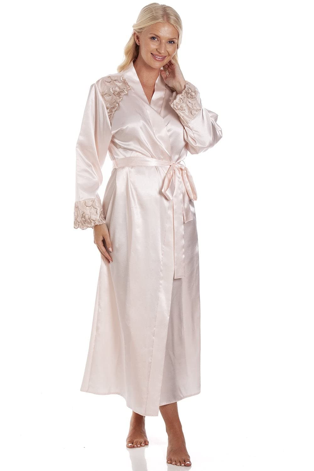 Camille Womens Luxury Satin Wraps 18-20 Peach