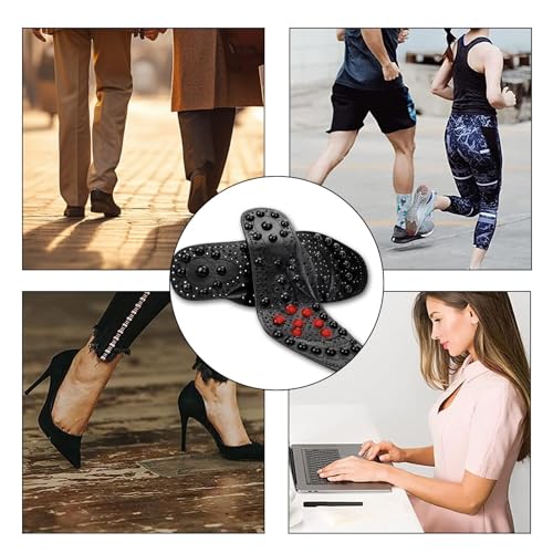 Image of 2 pcs Plantar Fasciitis Insoles metatarsalgia Foot Arch Support Inserts, Acupressure Insoles 68 Massage Magnetic Therapy for Men Woman (L41-45)