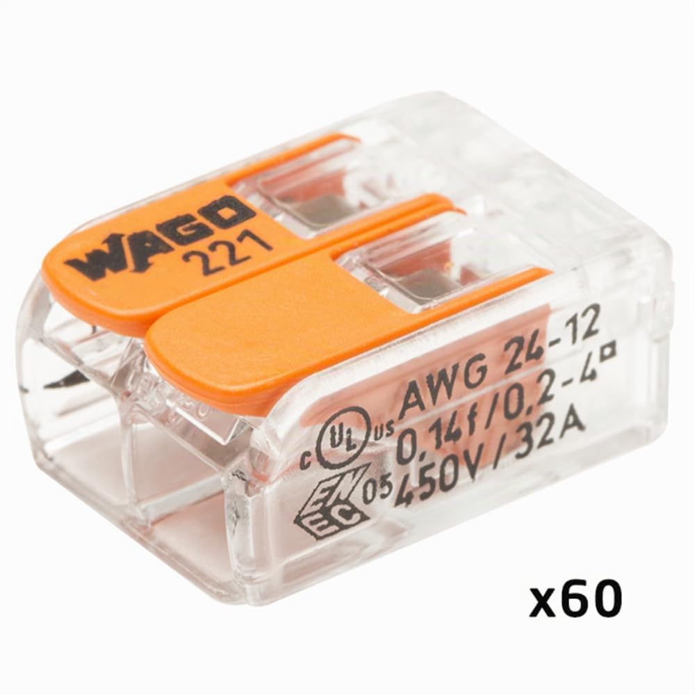 WAGO - 200 Verbindungsdosenklemmen Sortiment Hebelklemmen Typ 221
