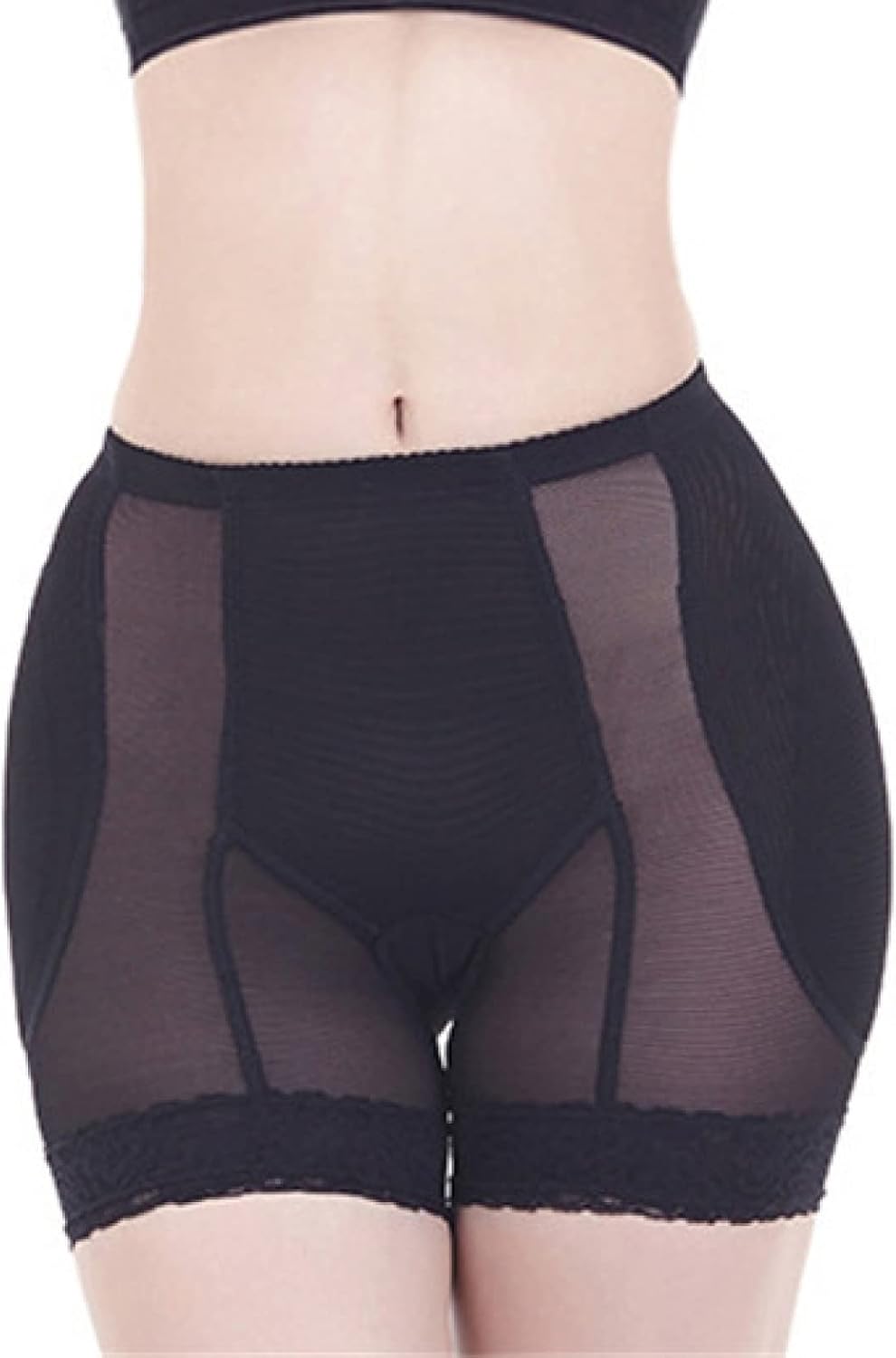 butt lifter slipje body shaper gewatteerde shapewear spons pads nep kont broek hip shorts Beige