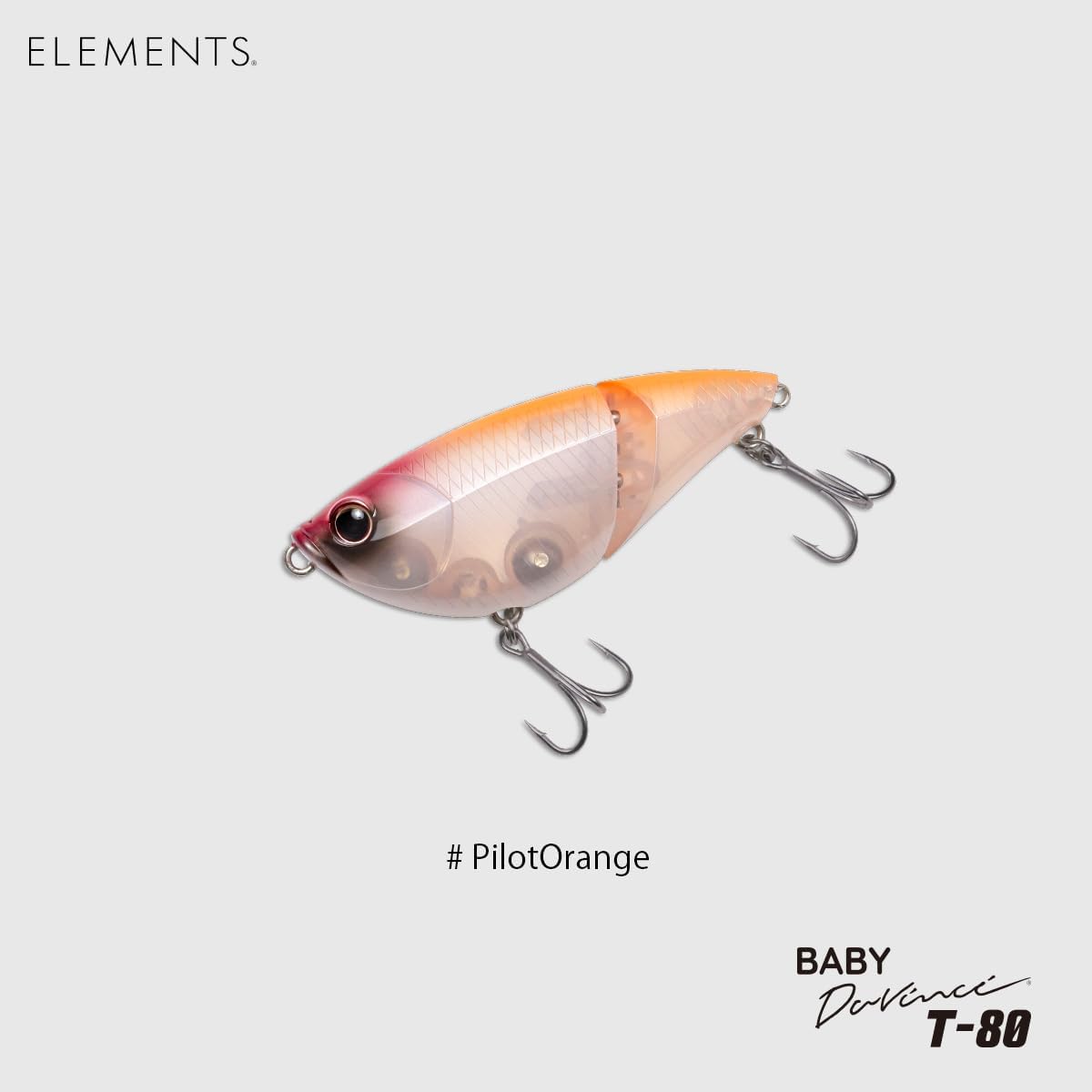 Elements Baby Da Vinci T-80 Floating Lure, Pilot Orange