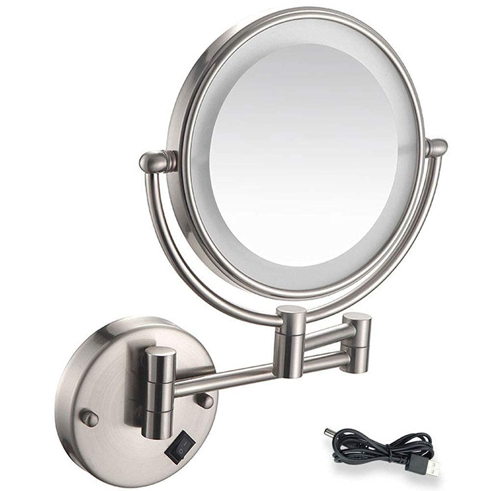 Miroir de maquillage LED mural pour une routine beauté lumineuse dans la salle de bain