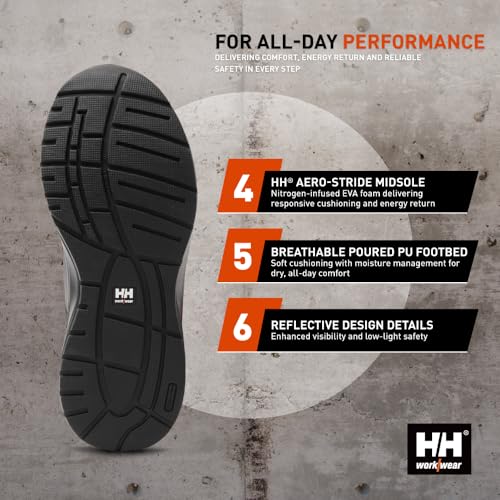 Image of Helly Hansen Barcode Low EH Safety Shoes for Men, Cushioned, Slip Resistant