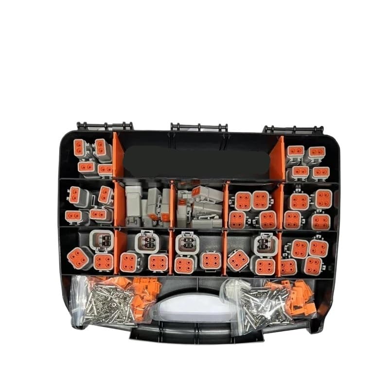 FENG GUO 1 Box 226 Pcs Water Proof Connector Wire Kit Repair Tool Box 06-2S 06-4S 04-2P 04-4P(Male-01)