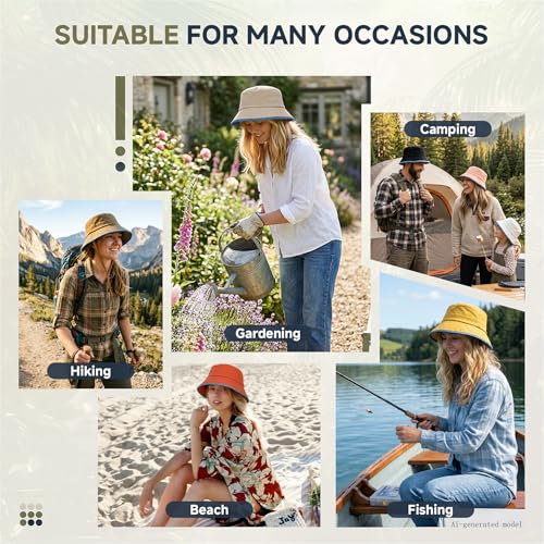 Sombrero tipo bucket para verano con protección UV miniatura 6