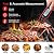 Meat Thermometer Digital for Grilling and Cooking - ANDAXIN Waterproof Ultra-Fast Instant Read Food thermometers with Backlight & Calibration for Kitchen, Deep Fry, BBQ, Grill(Red/Black), LCD