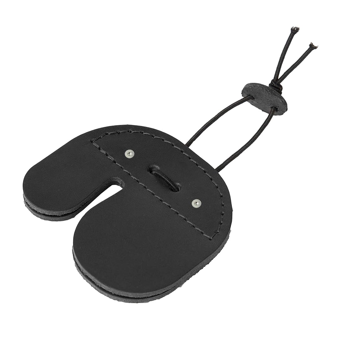 1 PCS Protezione del tiro con l'arco della linguetta del guanto della protezione della protezione della linguetta del tiro di protezione della guardia del dito di cuoio della mucca, Nero