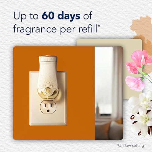 Image of Glade PlugIns Refills Air Freshener, Scented and Essential Oils for Home and Bathroom, Sheer Vanilla Embrace, 3.35 Fl Oz, 5 Count
