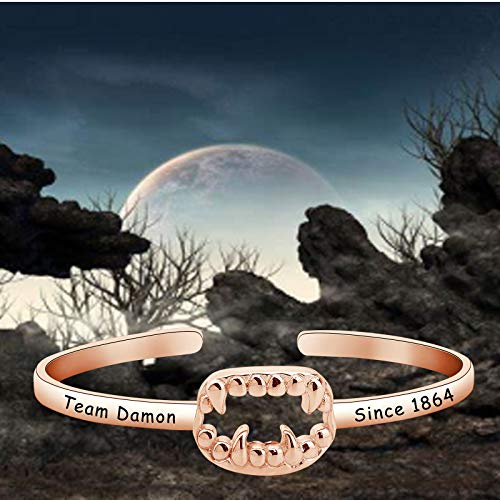 Image of CENWA Team Salvatore /Damon /Stefan Since 1864 Teeth Bracelet Vampire Fandom Gift