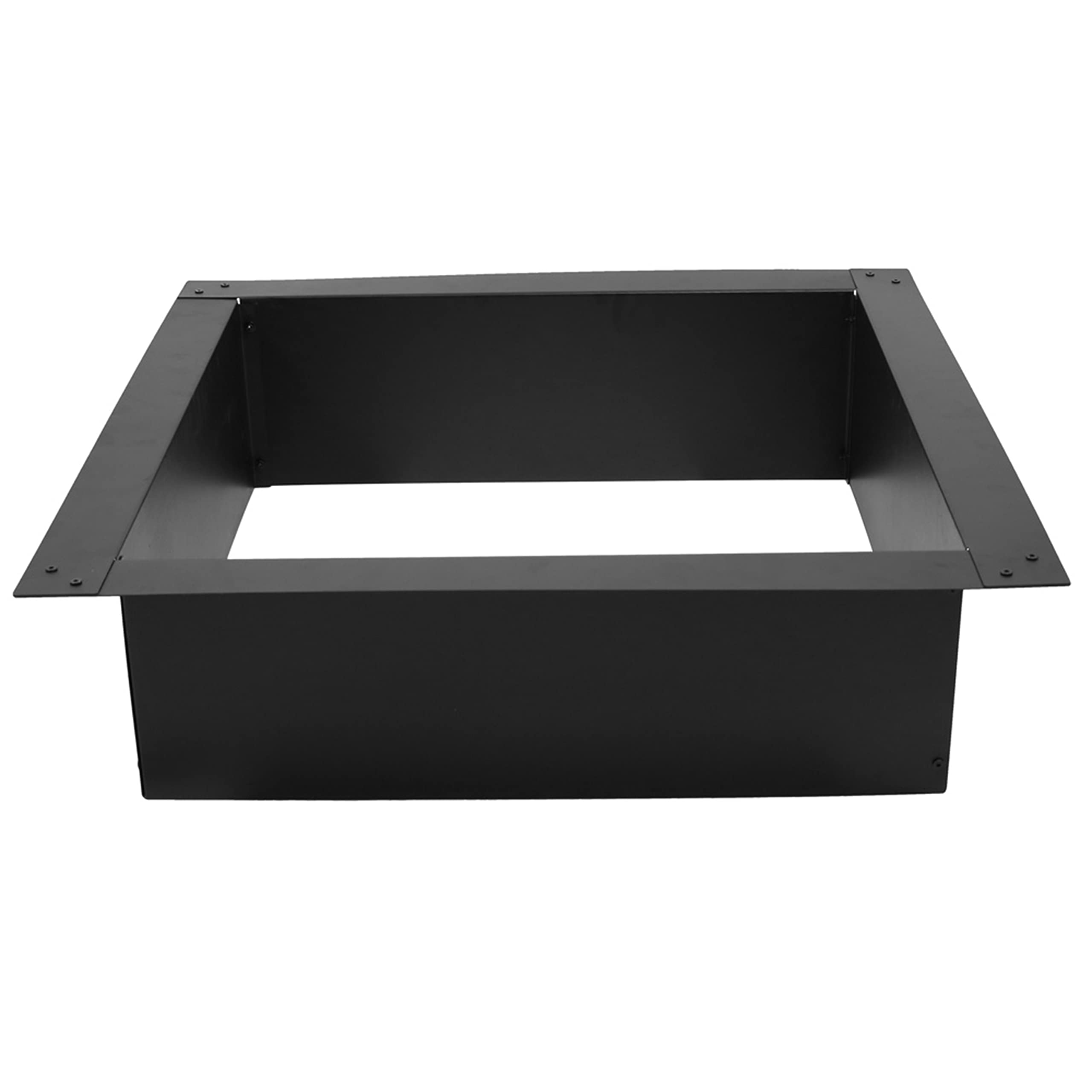Sunnydaze Square Fire Pit Ring Outdoor HeavyDuty Steel Fire Pit