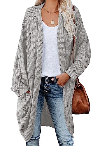 ZoeAce Womens Open Front Knit Cardigan Long...