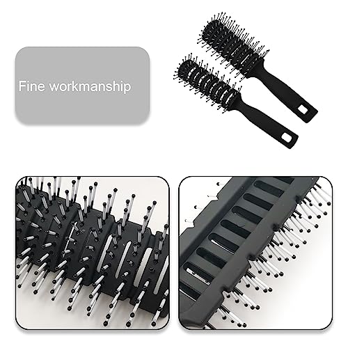 YongXiangPeng Hair Brush,2 Pcs Vent Hair Brush Professional Styling Hairbrush for Slicked Back Anti Static Detangling Hair Brush for Wet Short Curly Straight Hair,Can Be Used Hair Brush Women - Image 3