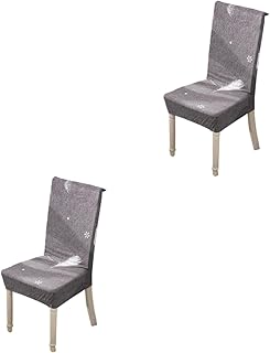Garneck 2 Peças Capas De Cadeira Elásticas Capas De Cadeira De Spandex Protetor De Cadeira De Seda De Leite Capa De Cadeira Elástica Capa De Cadeira Removível Capa De Cadeira De Jantar