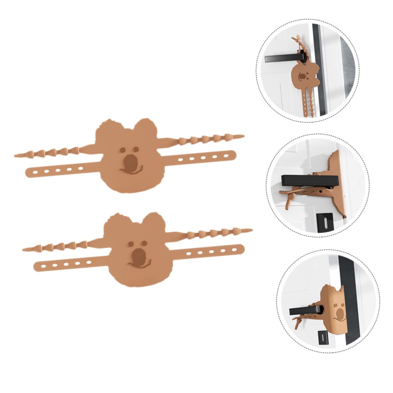 8piezas Cubiertas De Pestillo Silenciosas para Puertas De Flexible para Evitar Golpes Seguridad Infantil Habitaciones y Guarderías