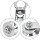 48MM Umlenkrolle mit 2 Kugellager, 48mm Umlenkrolle Stahlseil, Seilrolle Fitness Edelstahl, U-Typ Flaschenzug für Seile, Tragkraft 500kg