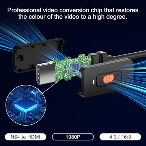 image for Azduou N64 to HDMI Converter Converts N64 Game Console Video Signal to