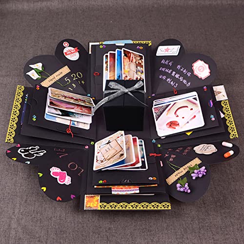 Foraineam Creative Surprise Explosion Box, Scrapbook Diy Handmade Photo Album Gift Box Set For Valentine Birthday Wedding Anniversary #TOP4