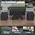 Amopatio Aluminum Patio Furniture Set, 6 Pieces Modern Patio Conversation Sets, Outdoor Sectional Metal Sofa with Coffee Table for Balcony, Garden, Dark Grey (Included Waterproof Covers)