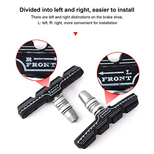 Fishawk Pastilhas de freio de bicicleta, blocos de freio em V para bicicleta, 3 pares de pastilhas d