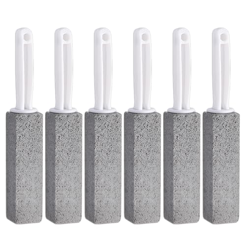 6 Piezas Limpieza Piedra Pomez, Bloque para Limpieza WC Piedra Pómez Limpiadora Cleaning Block WC Limpiador de Inodoros para con Mango para Baño, Aseo