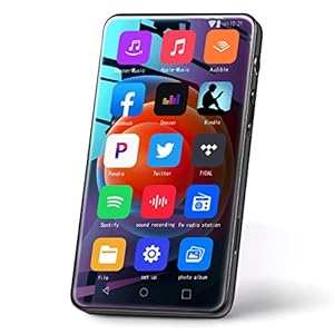 MYMAHDI 80GB MP3 Player with Bluetooth and WiFi, 4″ Music Player Touch Screen with Spotify, Pandra, Android Streaming MP3 Player with Audible, HiFi MP4 Player with Speaker and Deezer, Max Support 1TB