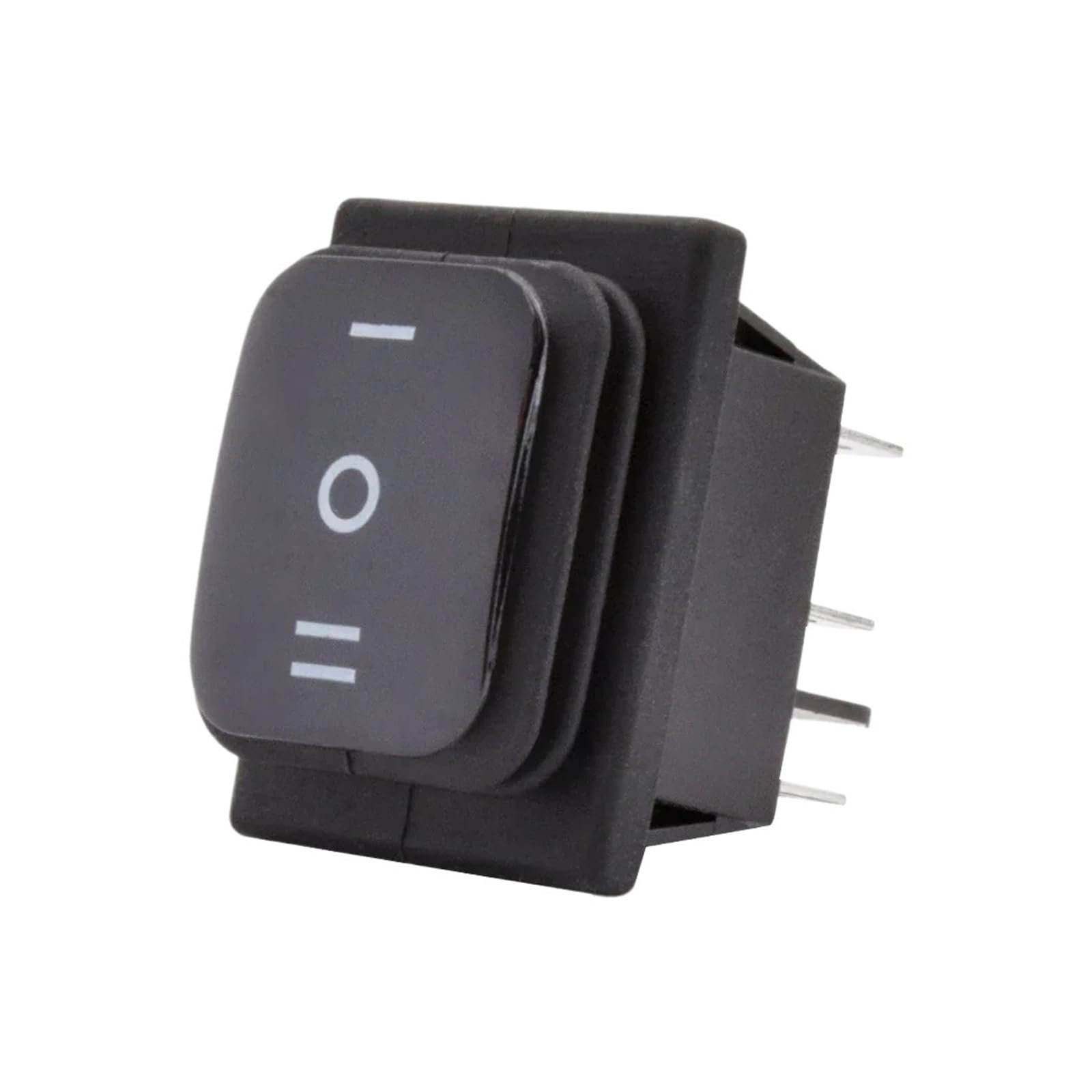 1 Pieza KCD4-203 Interruptor Basculante 30x22 6 Pines De Enganche 16A 250VAC DPDT ON Off ON 12V 220V Botón Luz LED(Black No Light,12V)