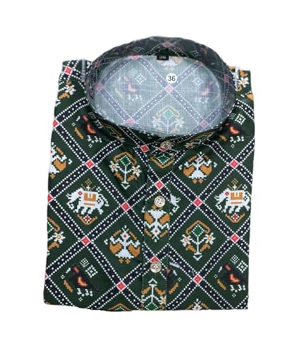 Image of FOXDX Men's Cotton Blend Printed Long Kurta Suitable for All Indian Wedding, Occasions, and Festivals