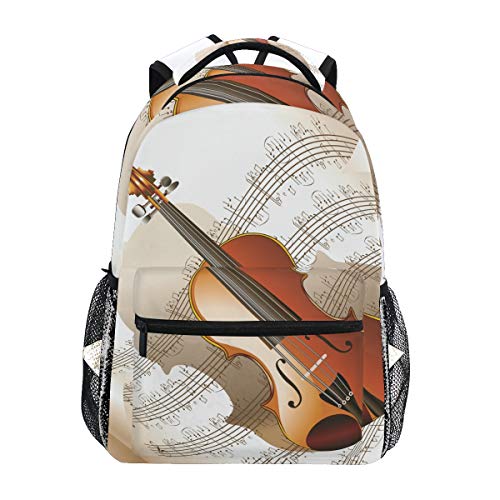 Arte De La Música Violín Mochila de Estudiantes Hombro Mochilas para Viajes Escolar