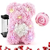 Perfektes Design Ãâ‚¬â€œ Handgefertigt fÃƒ¼r MÃƒ¤dchen und Frauen jeden Alters, der Rosen-TeddybÃƒ¤r trÃƒ¤gt ein hÃƒ¼bsches weiÃƒŸes Herz, das sowohl einen romantischen Geschmack als auch eine schÃƒne Form hat.