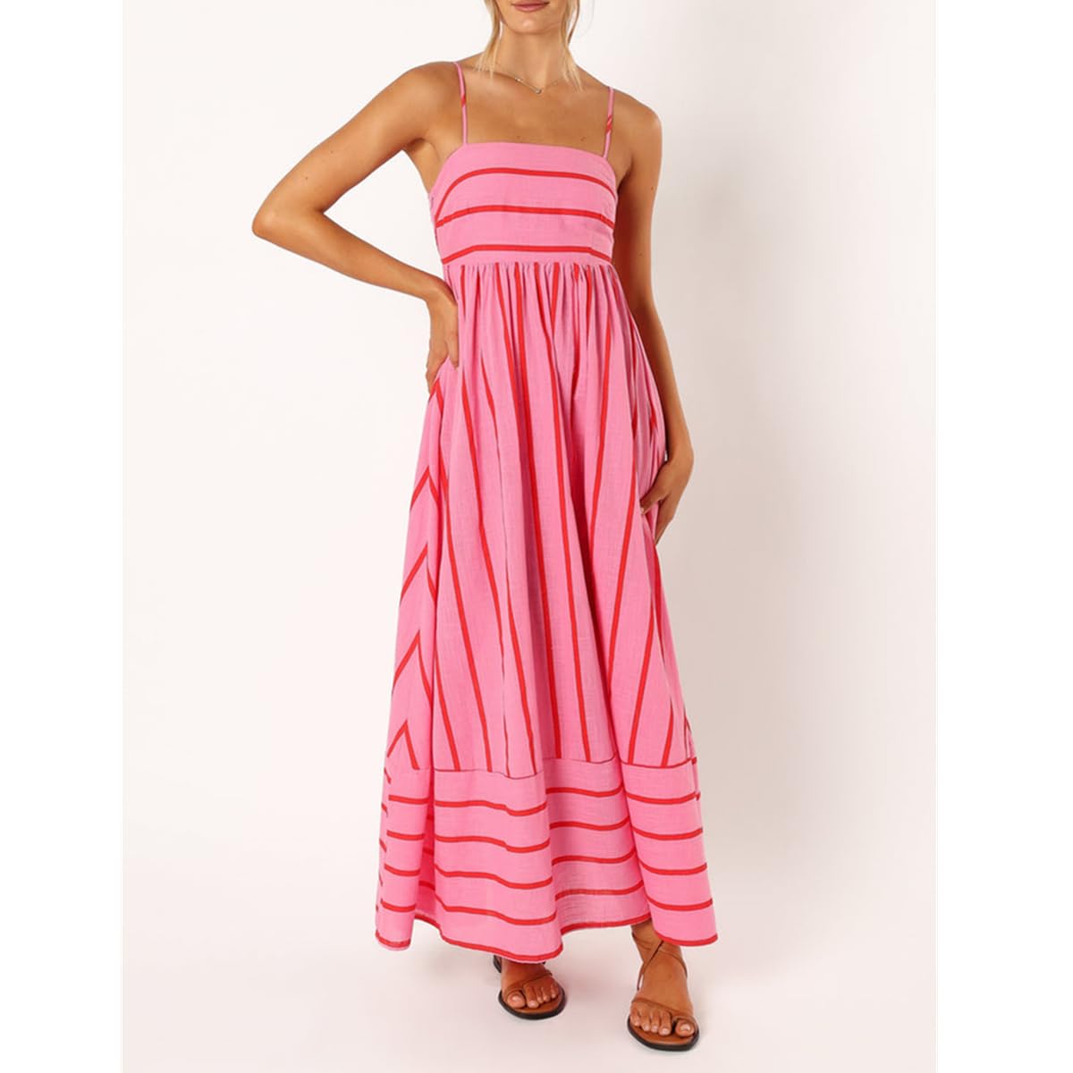 Geagodelia Maxi abito estivo da donna con spalline sottili prendisole da donna sexy vintage abiti lunghi casual fluidi abito da spiaggia Y2k vestiti estetici UK