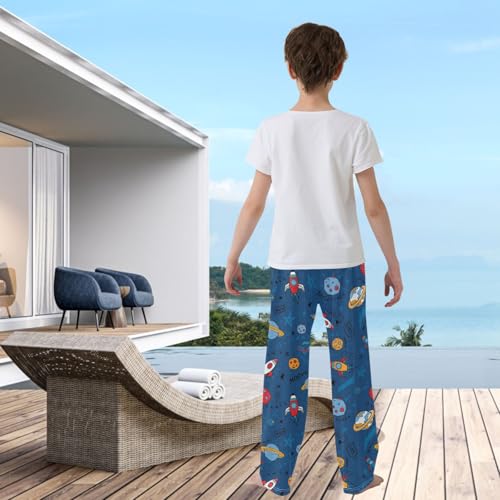 visesunny Boys Pants Loose Jogger Pants Soft Elastic Trousers Long Bottoms Lounge Pants with Pockets S-XL3