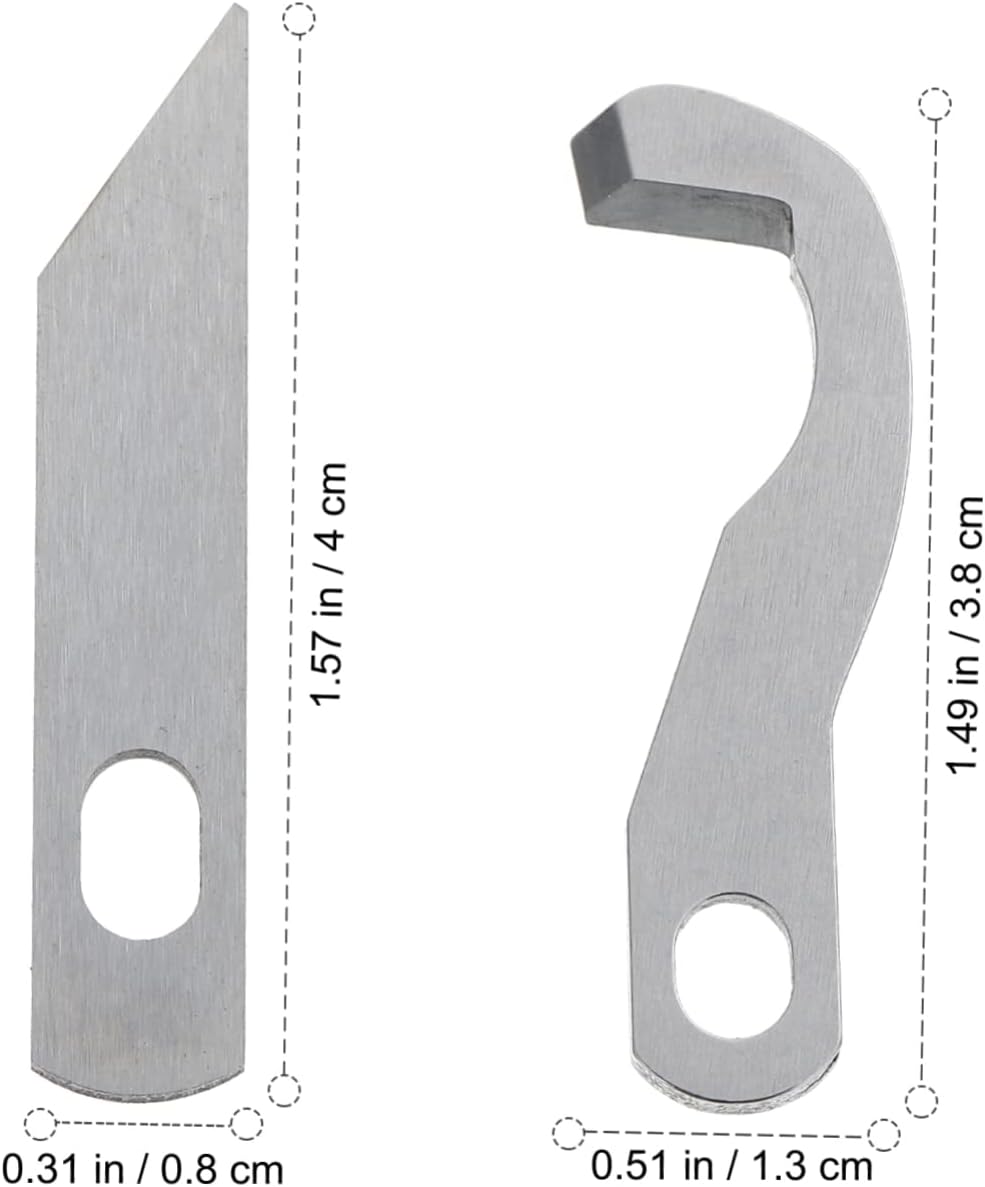 Housoutil Overlock Sewing Machine Knives Replacement Blades for Sergers Durable Metal 925d 935d 1034d Models Easy Sewing